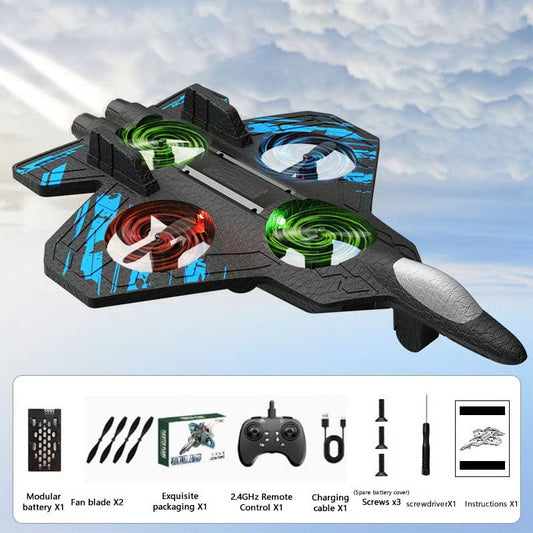 49% OFF This Week Promotions🎉🎉RC Stunt Fighter Jet Toy for Kids with 360° Flips & LED Lights